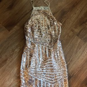 Rose Gold Sequin Dress